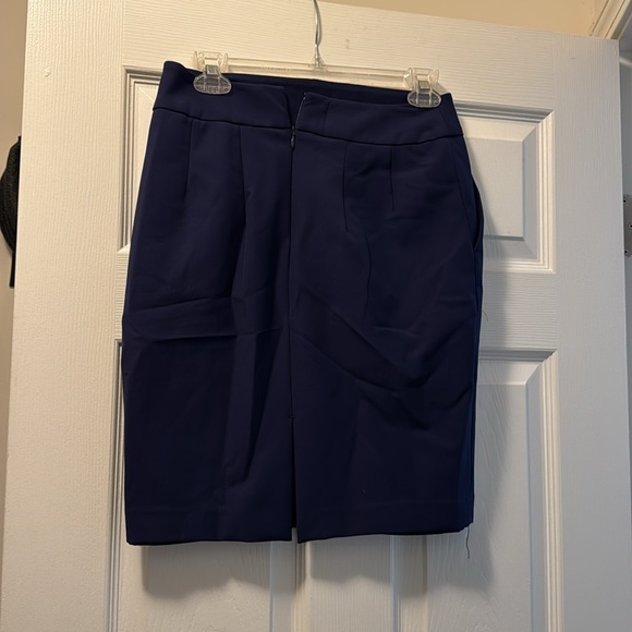 Elegant Express Navy Blue Women's Pencil Skirt - Picture 3 of 4